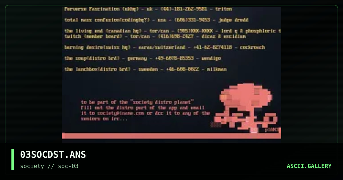 the society "distro world", by chronicc, 1997
