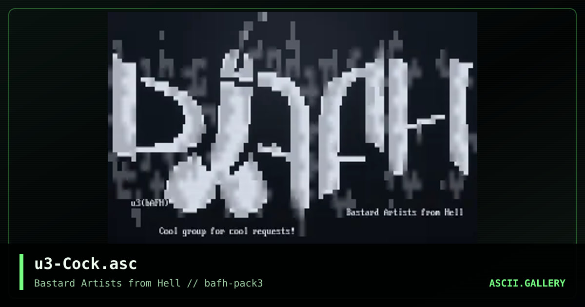 u3-Cock.asc, by unseen fate, 2001