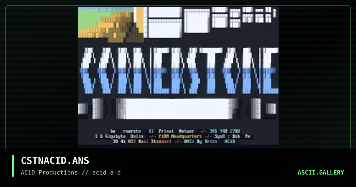 CSTNACID.ANS, by triton, 1990
