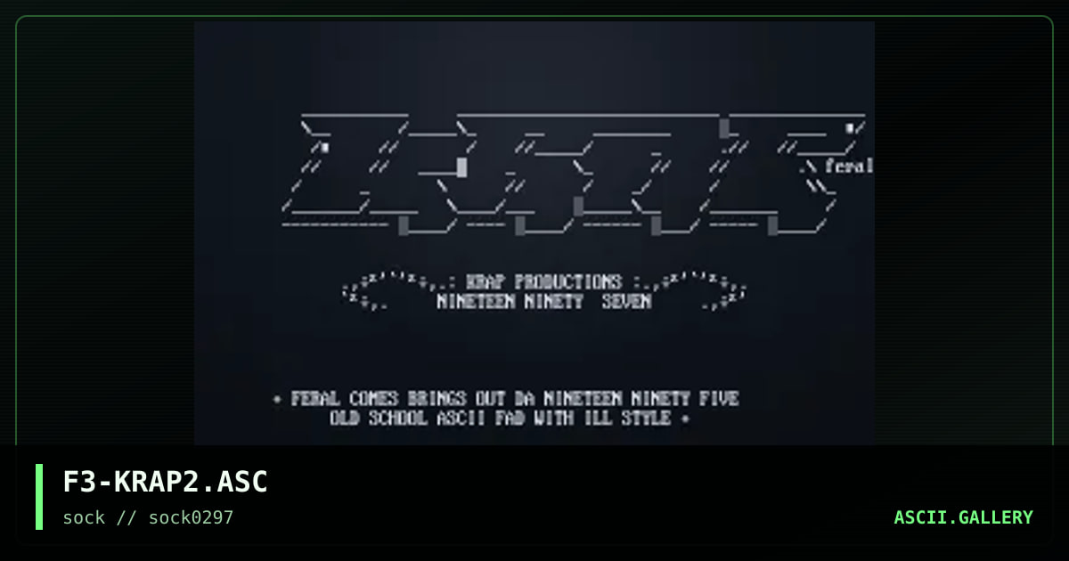//][]\\|/-\\---`\\/--, by feral, 1997