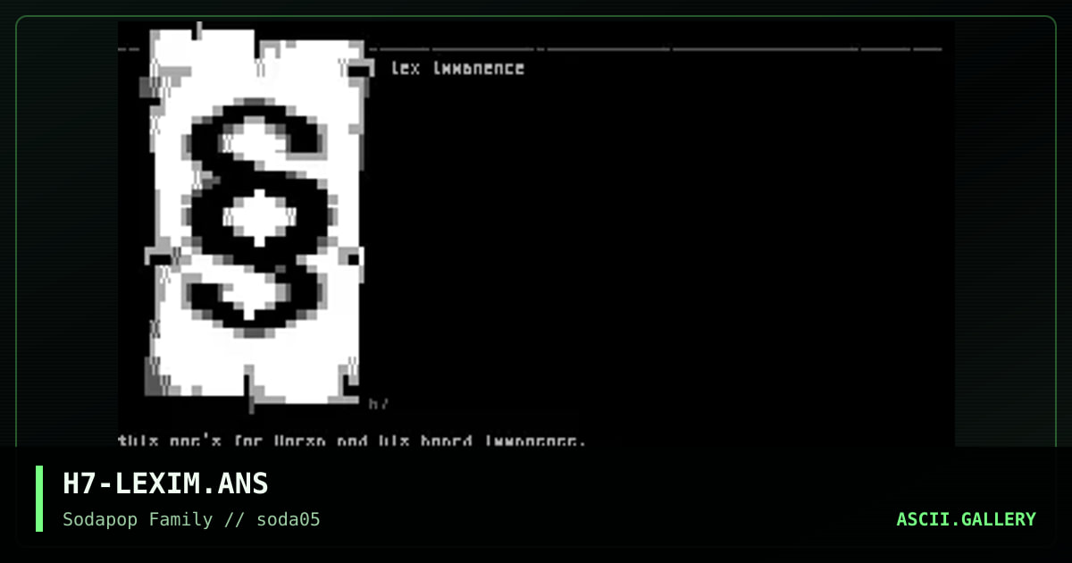 lex immanence, by h7, 1999