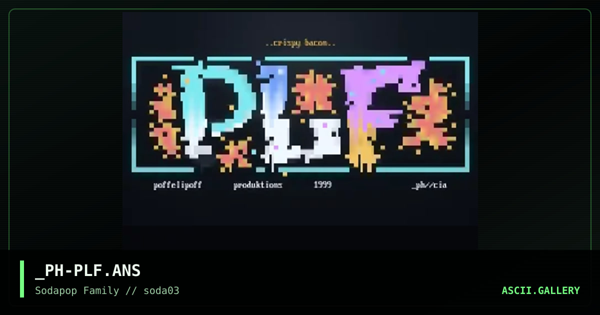 poffelipoff, by photek, 1999