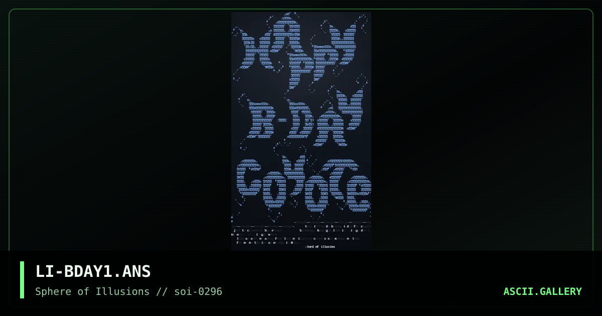 ...Coyote's B-Day, by lord of illusions, 1996