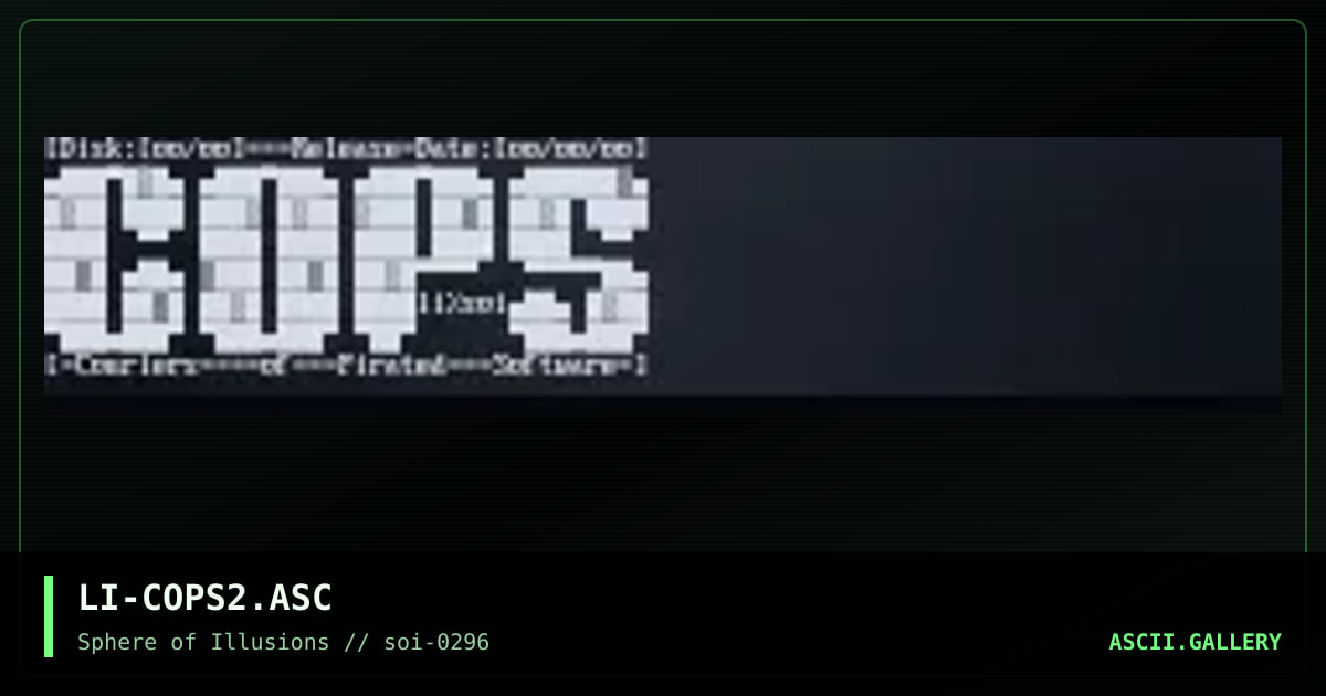 ...COPS Diz #2..., by lord of illusions, 1996