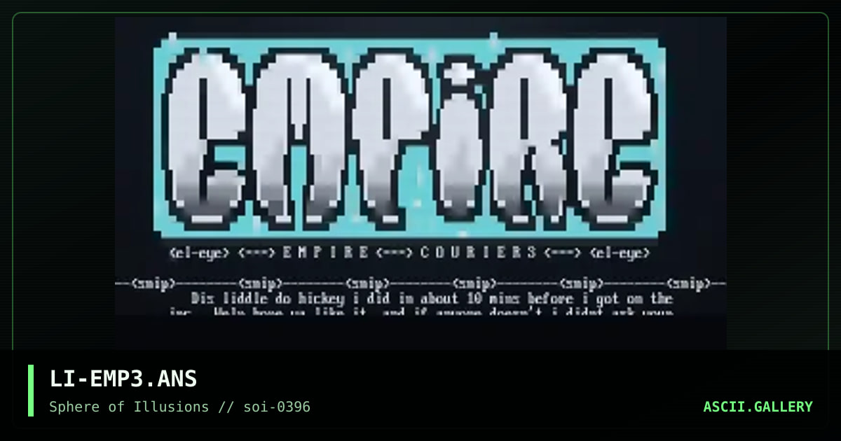 Empire Couriers #3, by lord of illusions, 1996
