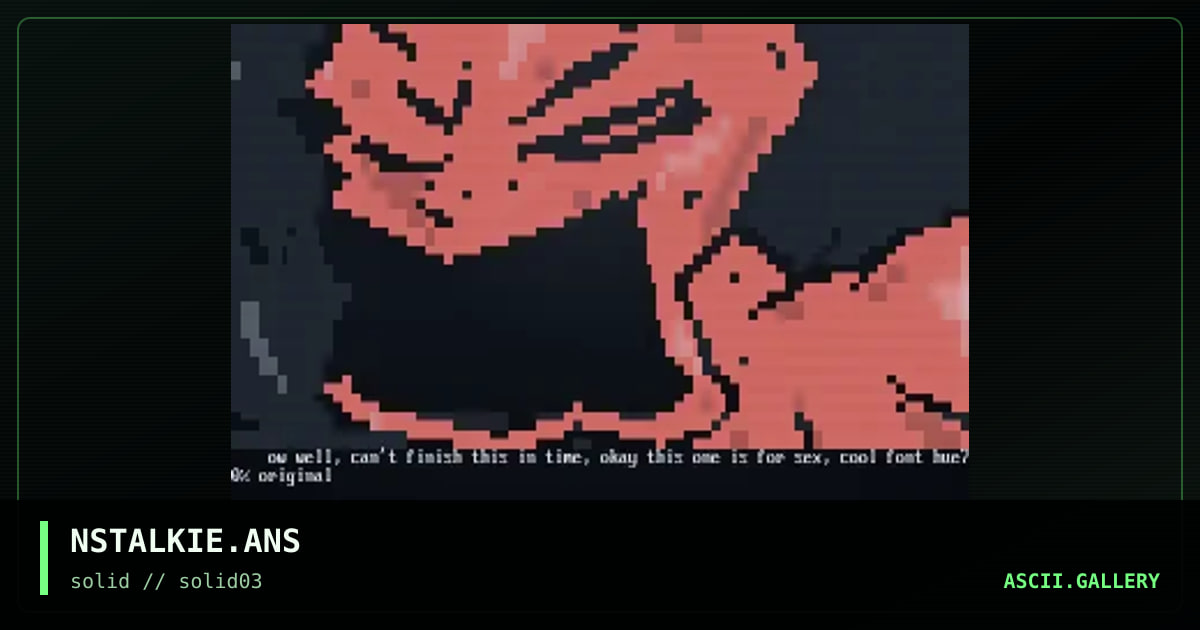 NSTALKIE.ANS, by nstalkie, 1998