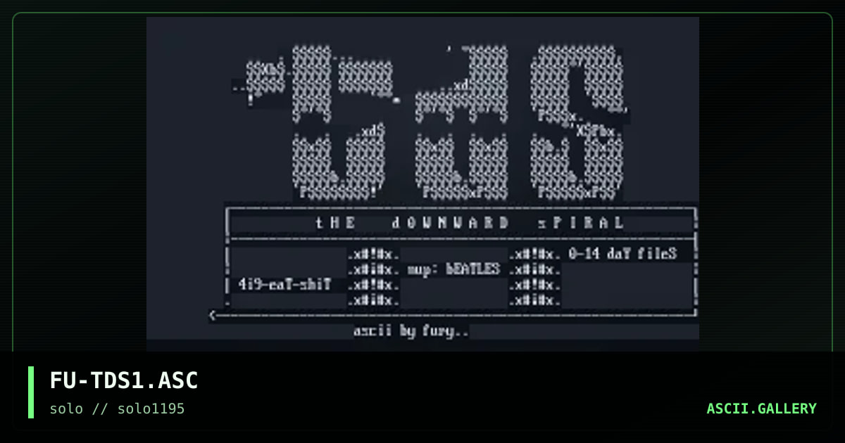 FU-TDS1.ASC, by fury, 1995