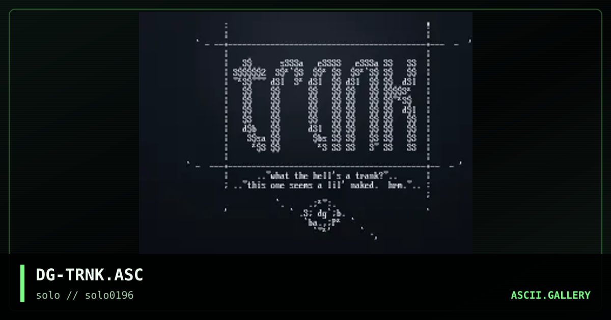DG-TRNK.ASC, by dillinger, 1996