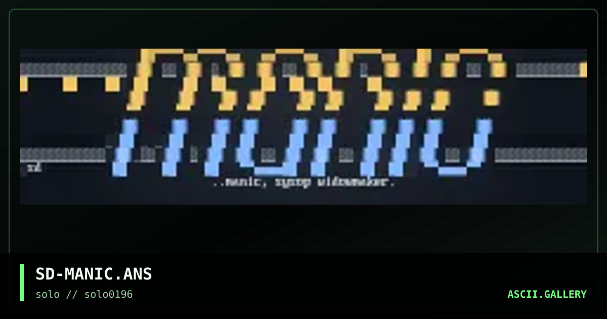 SD-MANIC.ANS, by sirdeath, 1996