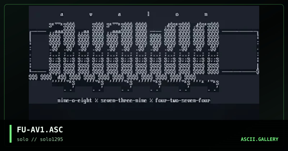 FU-AV1.ASC, by fury, 1995