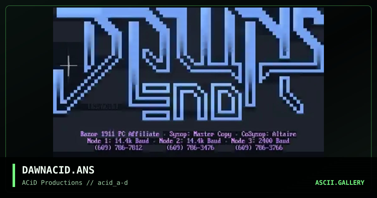 DAWNACID.ANS, by black spyrit, 1990