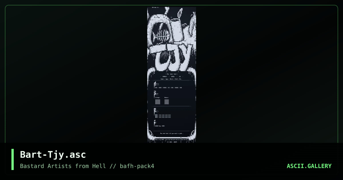Bart-Tjy.asc, by bart, 2002