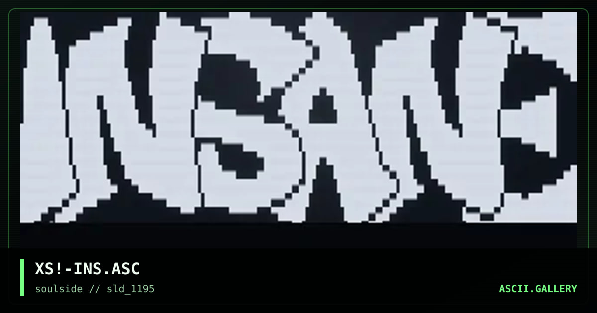 iNSANE Fast ASCii Logo, by excess, 1995