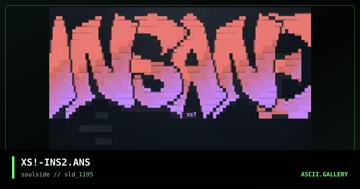 iNSANE ANSi Fast Logo, by excess, 1995