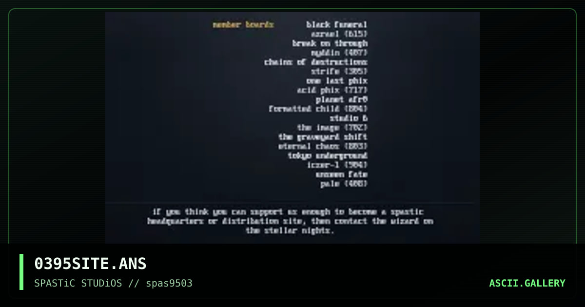 Site Listing, by eerie, 1995