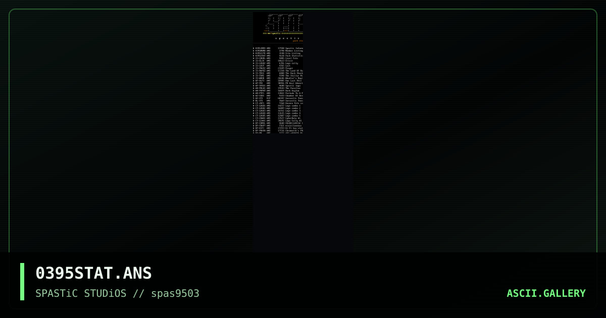 0395STAT.ANS, by myrddin, 1995
