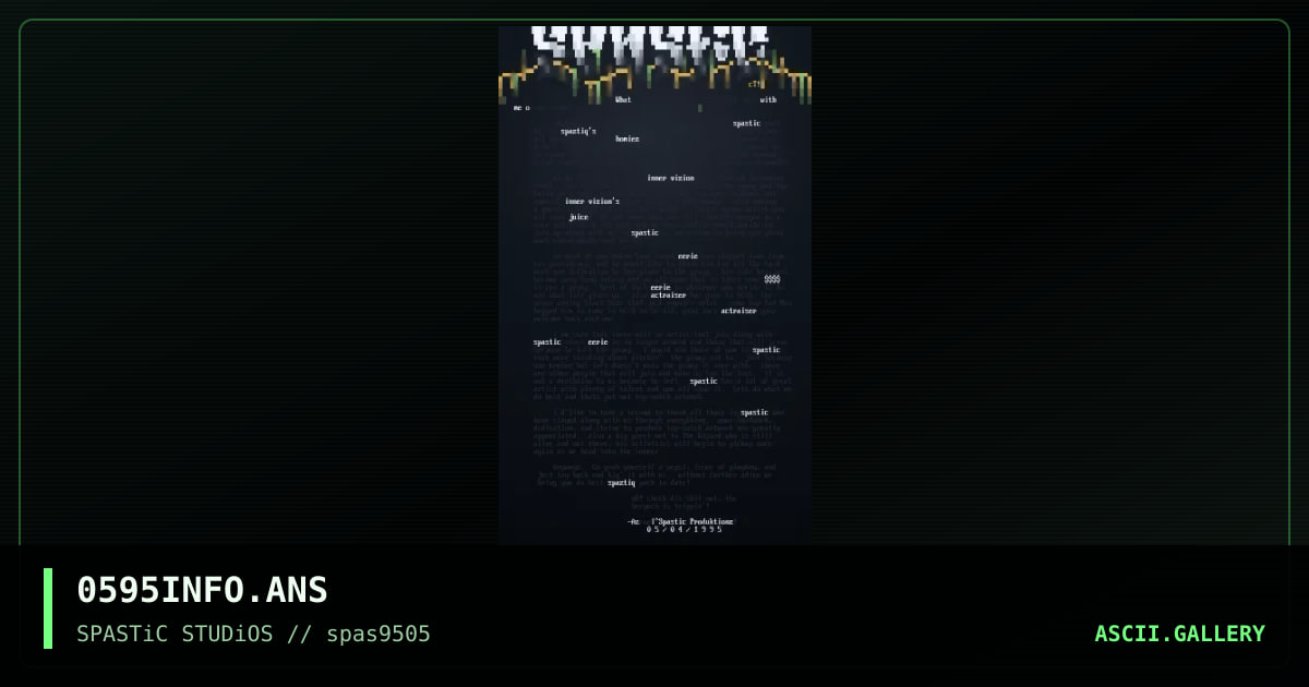 0595INFO.ANS, by spastic, 1995