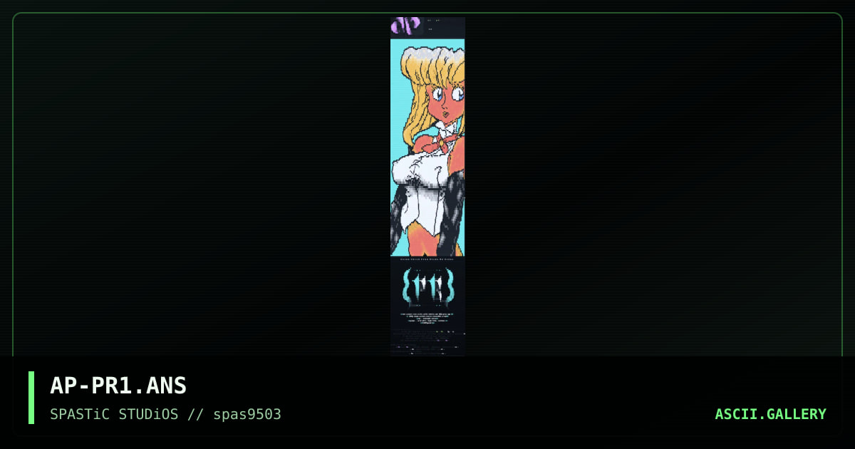 PR Ansi Advertisement, by acid phix, 1995