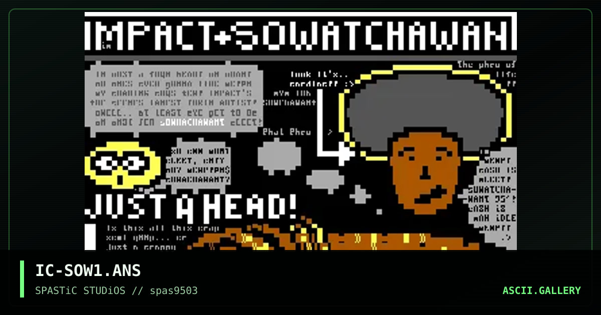 Sowhatchawant!, by impact, 1995