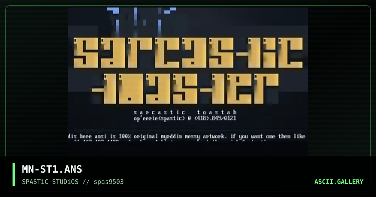 Sarcastic Toaster, by myrddin, 1995