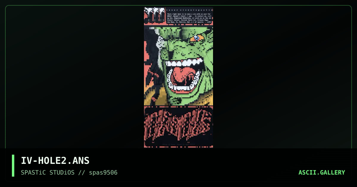 hOle! #2 !, by inner vision, 1995