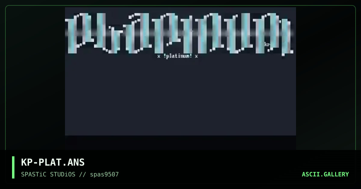 Platinum, by kerplunk, 1995