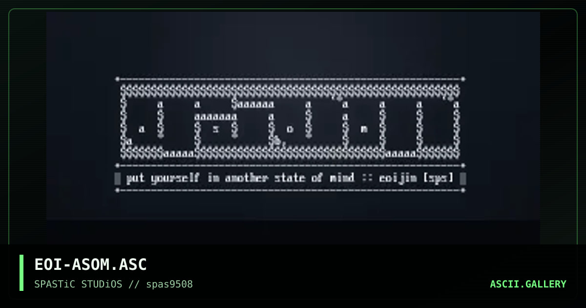 another state of mind ascii, by eojin, 1995