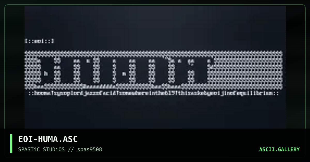 huma ascii, by eojin, 1995