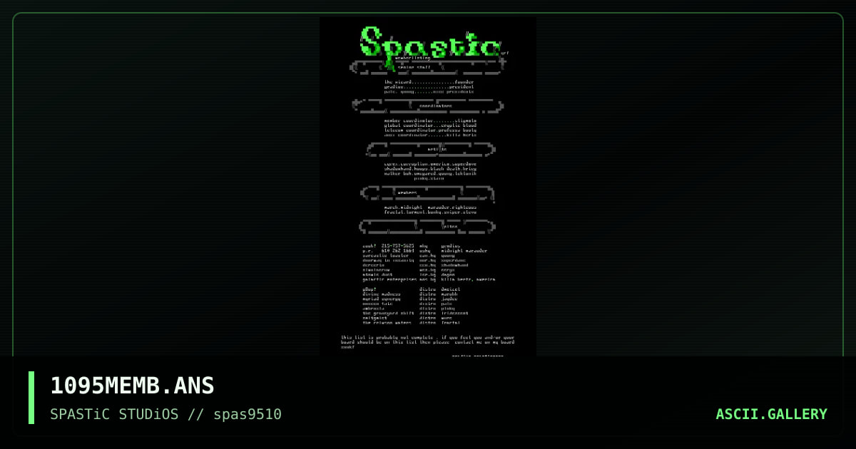 10-95 memberlisting, by gradius, 1995