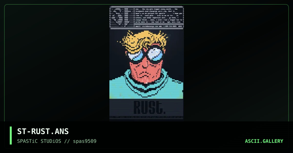rust, by stain, 1995