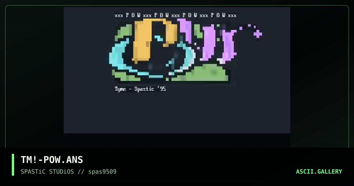 Pow Emag! logo, by tyme, 1995
