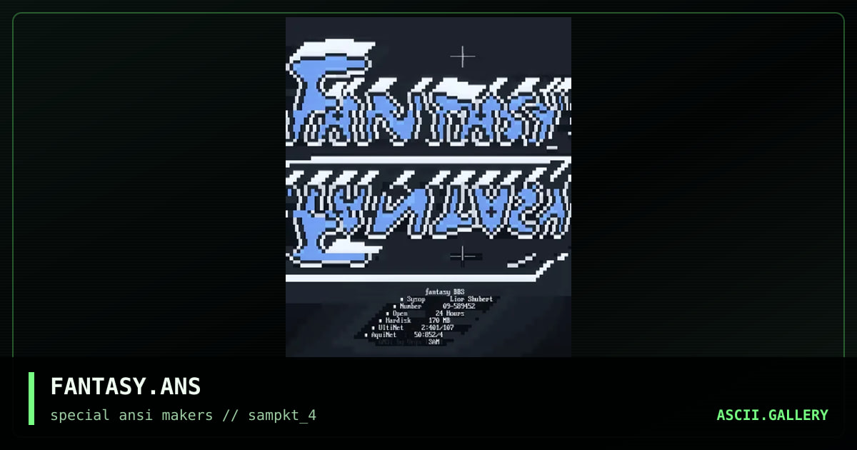 FANTASY.ANS, by vega, 1994