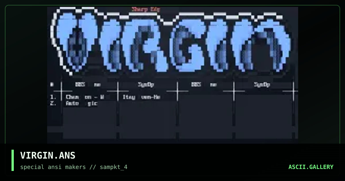 VIRGIN.ANS, by sharp edg, 1994