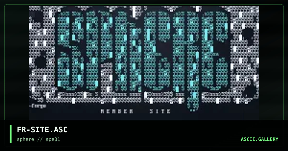 ASCii - DiSTRO/MEMBER, by forge, 1996
