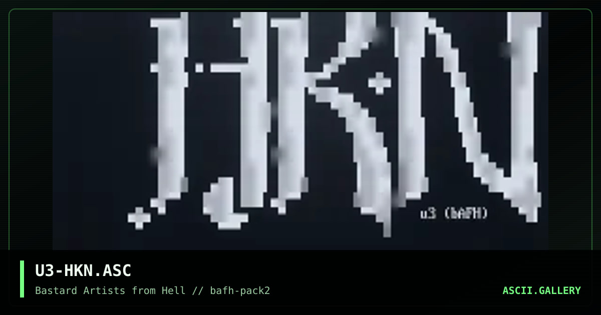 U3-HKN.ASC, by unseen fate, 2001