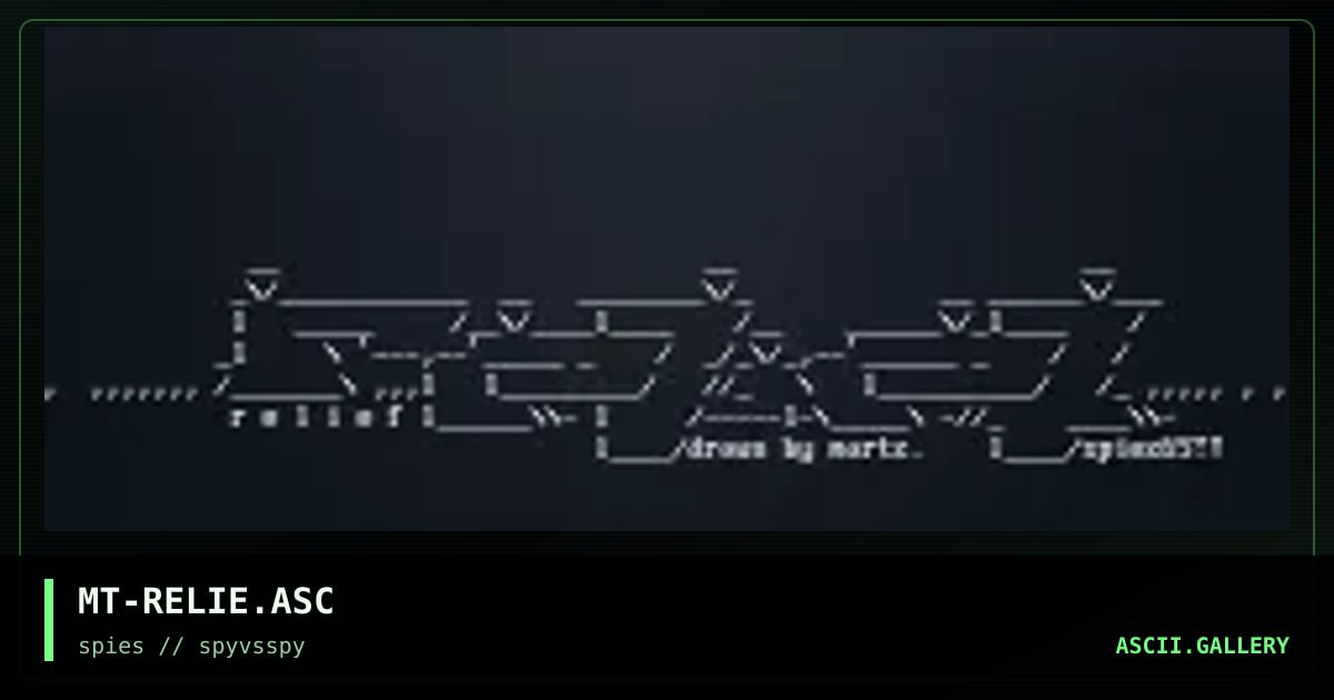 MT-RELIE.ASC, by martz, 1997