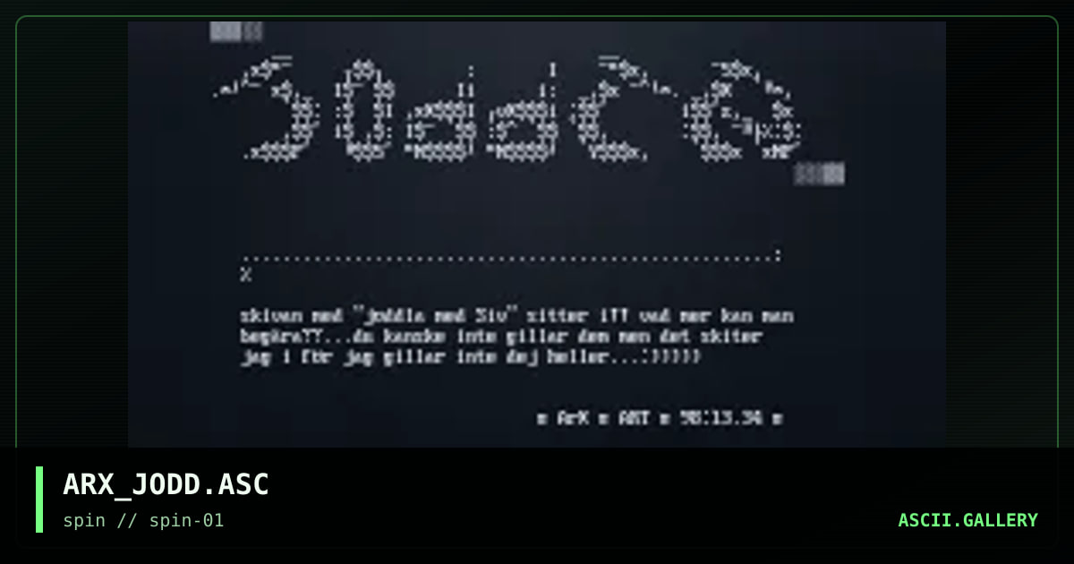 ARX_JODD.ASC, by arx, 1998