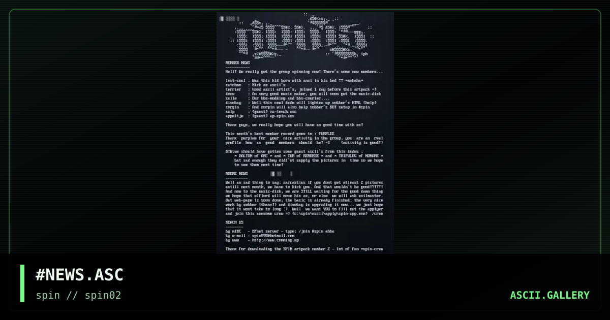 Spin productions 'the news', by inphamiliar, 1998