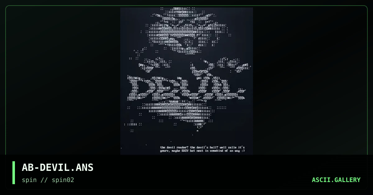 Devil picture, by acid burn, 1998