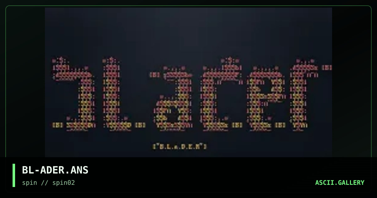 BLADER logo, by blader, 1998