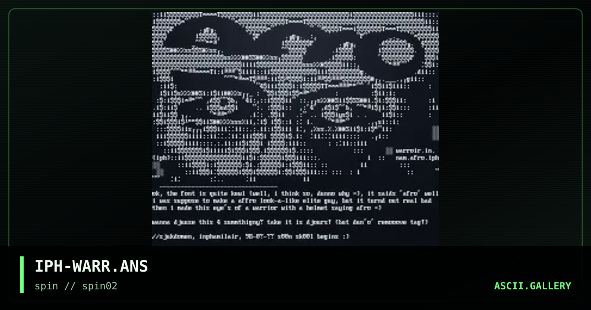 eye's of a warroir, by iph, 1998
