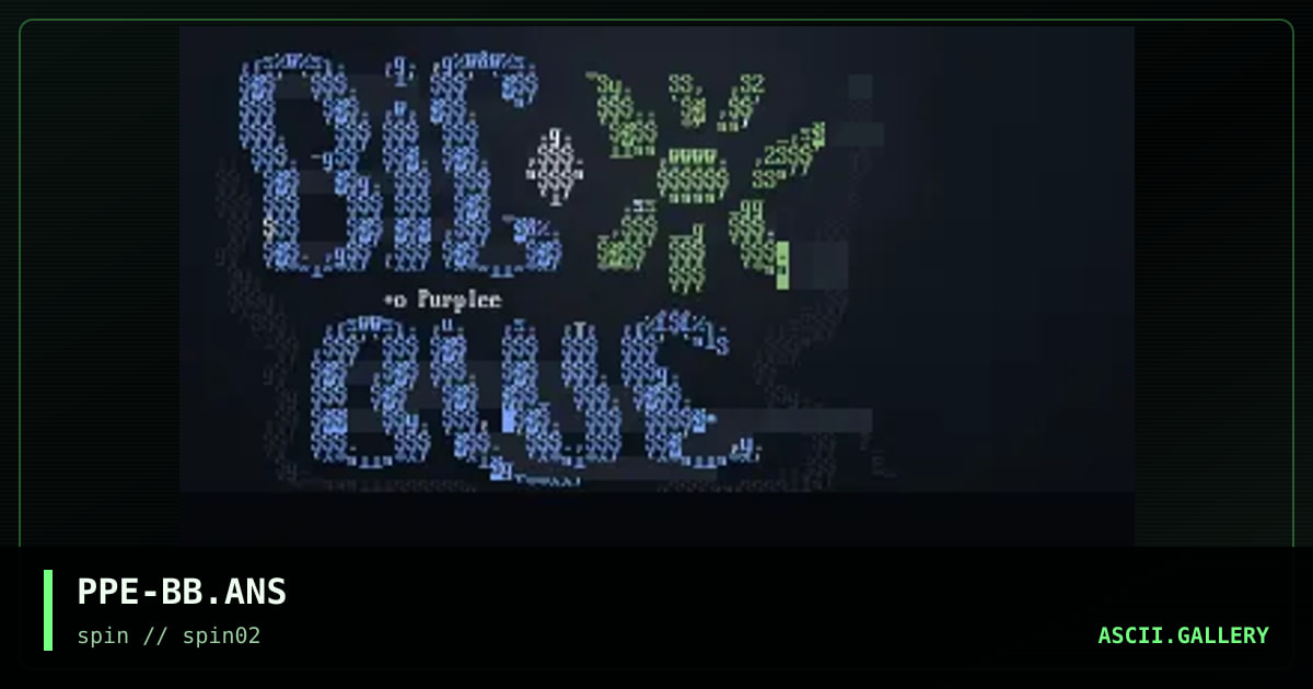 Big Blue promotion, by purplee, 1998