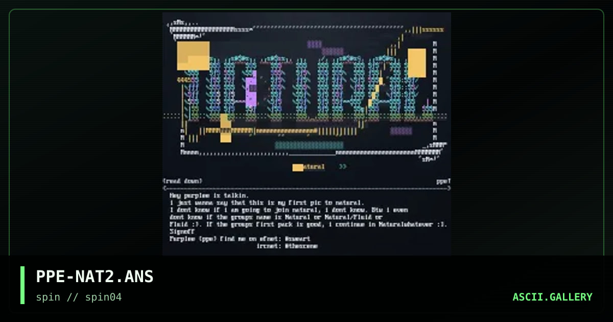 PPE-NAT2.ANS, by purplee, 1998
