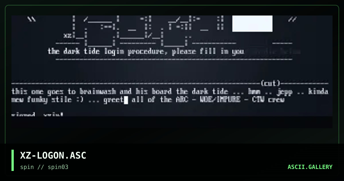 XZ-LOGON.ASC, by xzip, 1998