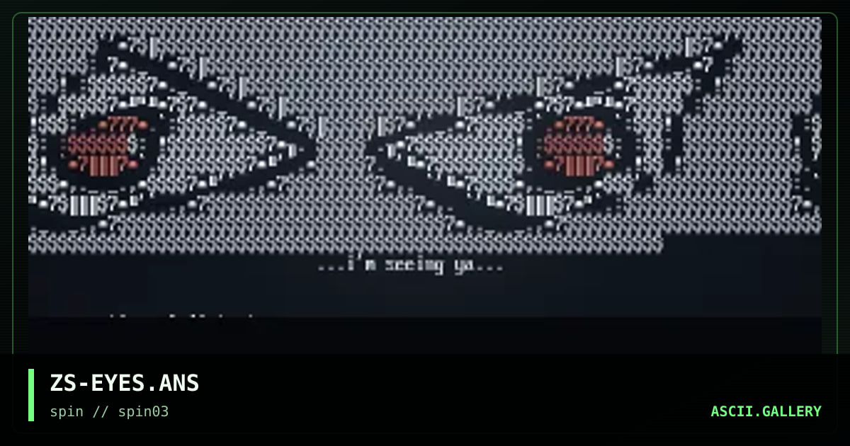 ZS-EYES.ANS, by zarcastius, 1998