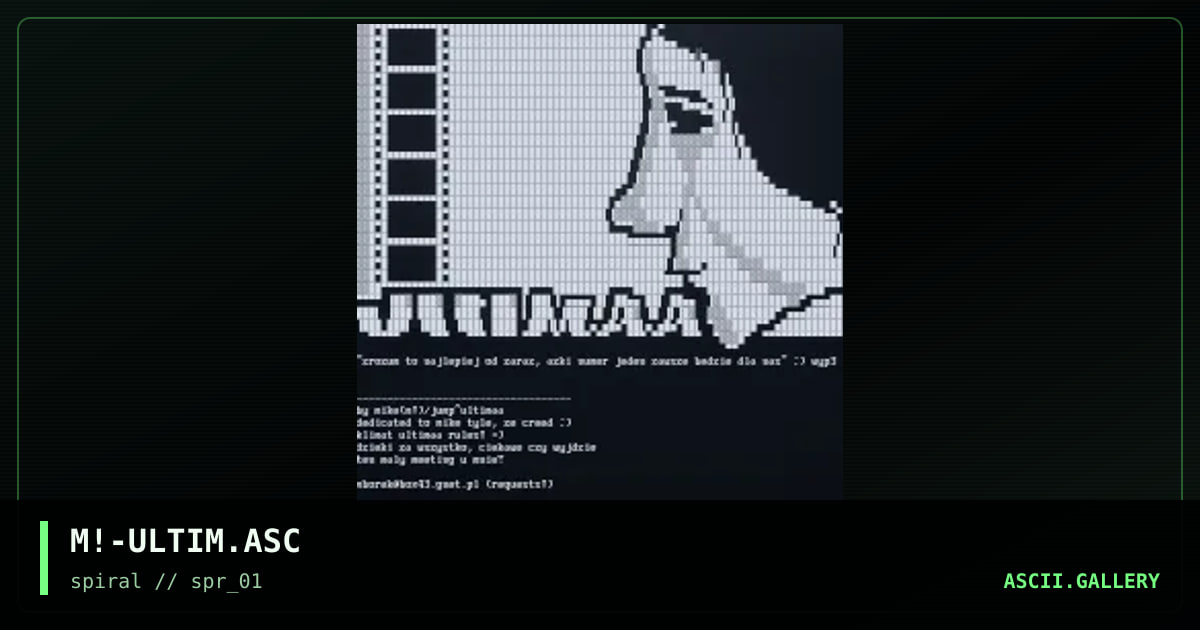 M!-ULTIM.ASC, by mike, 2001
