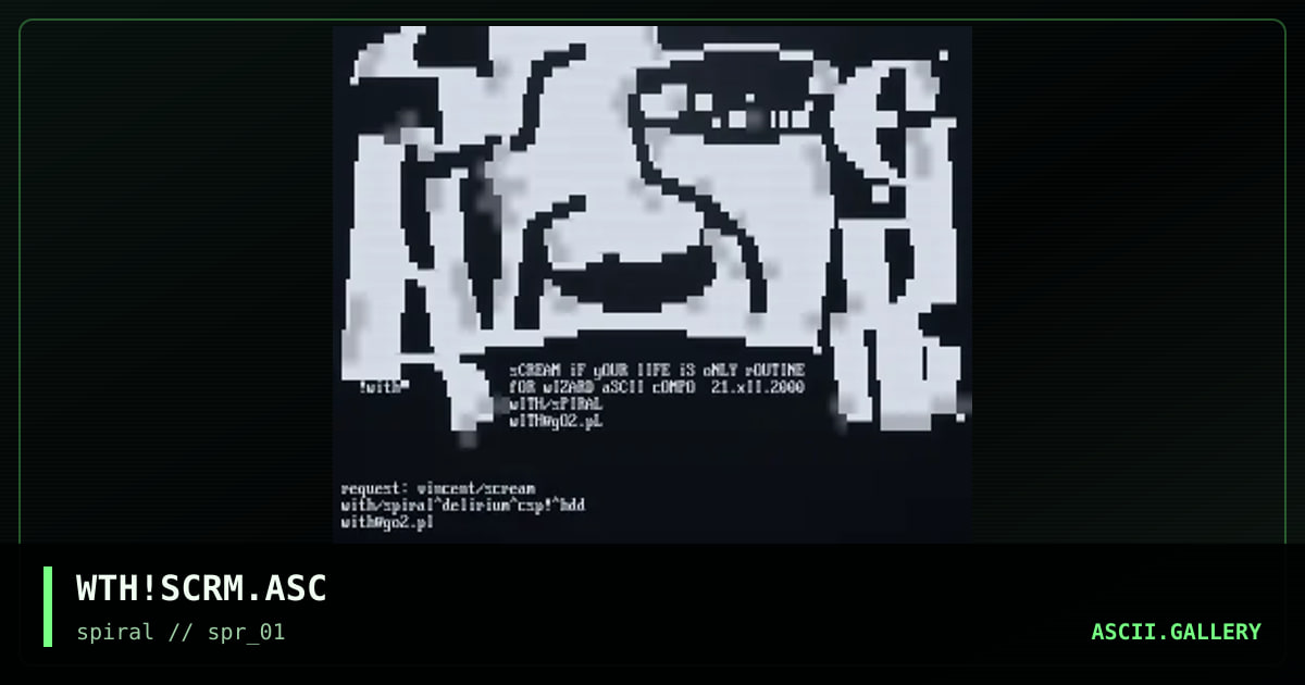 WTH!SCRM.ASC, by with, 2001
