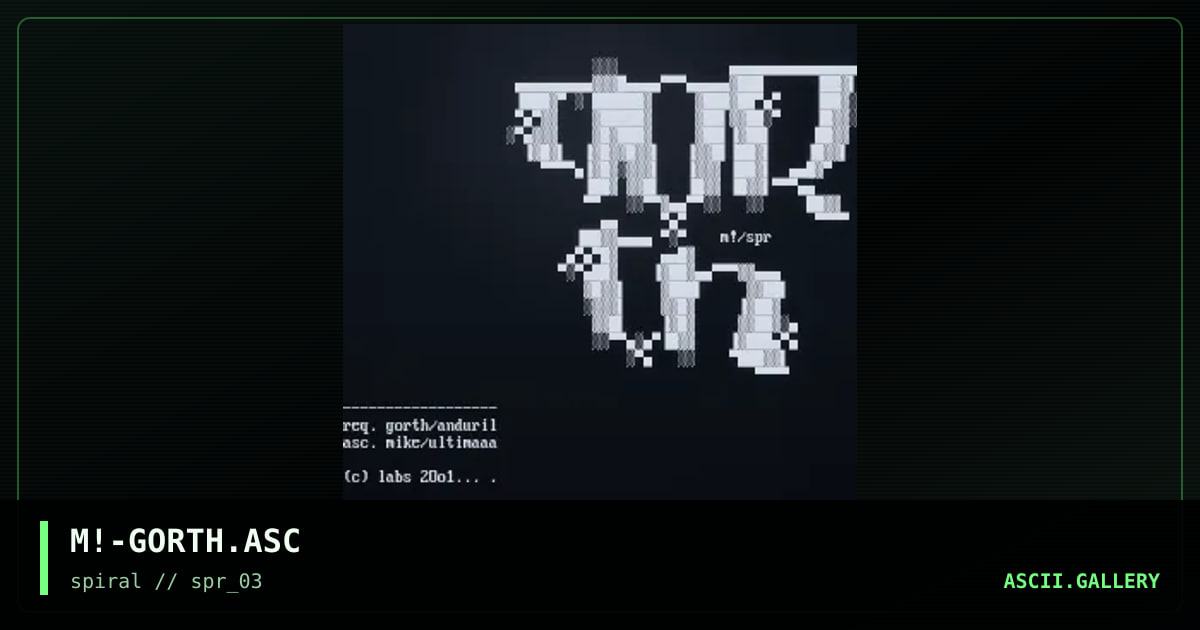 M!-GORTH.ASC, by mike, 2001