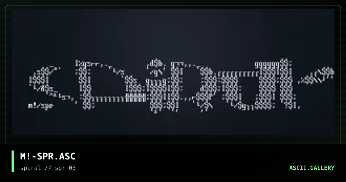 M!-SPR.ASC, by mike, 2001