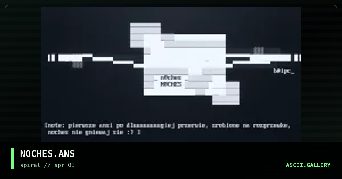 NOCHES.ANS, by bull, 2001